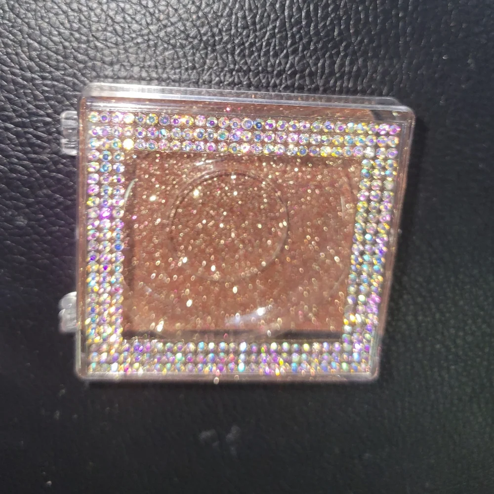 10 Empty Boxes for Eyelashes 3D Packaging Box, Organizer Bling Glitter, 25mm
